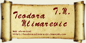 Teodora Mlinarević vizit kartica